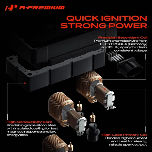 Vista 11 de A-Premium Paquetes de bobinas de encendido compatibles con Suzuki