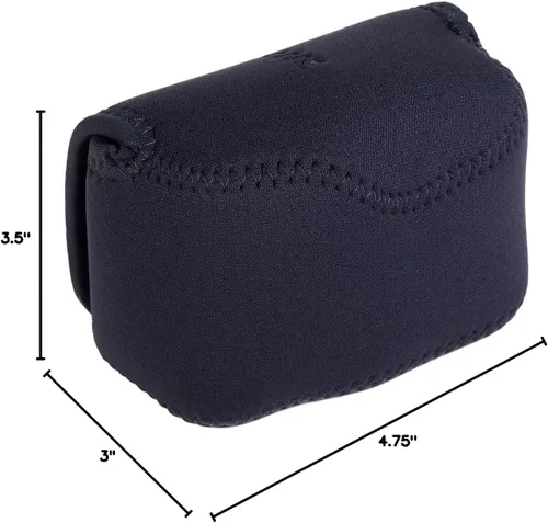 Vista 6 de OP/TECH USA Soft Pouch – Funda compacta para cámara digital, bolsa de accesorios ligera, funda de neopreno elegante para DSLR, perfecta