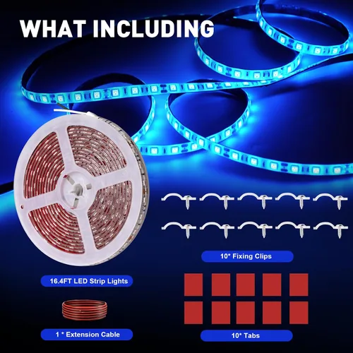 Vista 2 de Tira de luces LED marinas, pontón, lancha, tira de luz LED de 12 V, impermeable, luz interior de cubierta para kayak, barcos Jon, barcos de pesca
