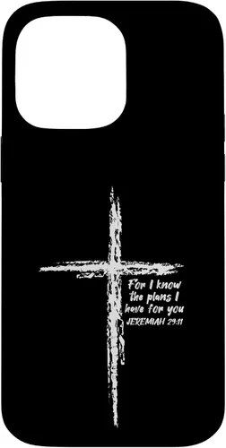 Vista 21 de Cross I Know The Plans Verse Bible Jesus God - Funda de regalo cristiana para iPhone 17