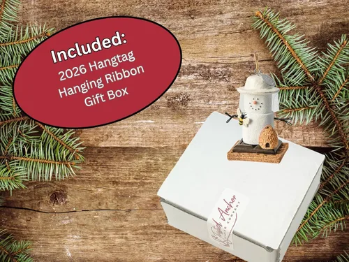 Vista 6 de Idea de regalo para apicultores, regalos de abejas, adornos de Navidad de abeja y apicultor - Viene en caja de regalo por lo que está listo
