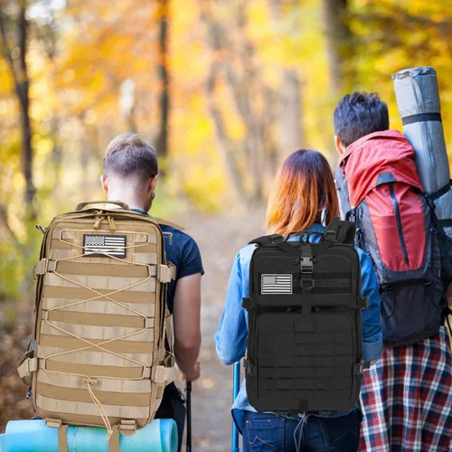 Vista 6 de Phoking Mochila táctica militar 45L Lage Molle mochila de 3 días paquete de asalto mochila camping senderismo mochila Bug Out bolsa mochila
