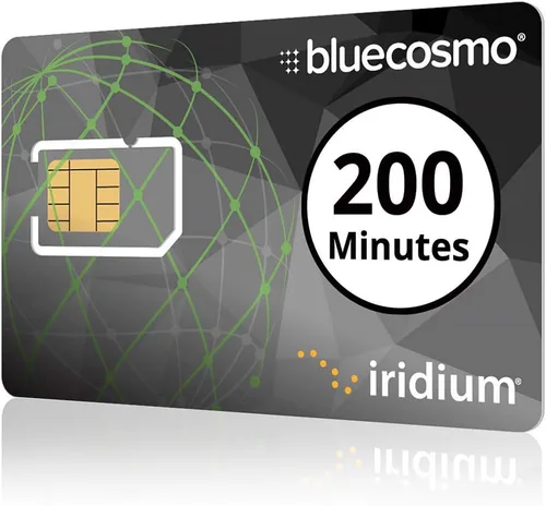 Vista 9 de BlueCosmo Tarjeta SIM global prepagada Iridium de 100 minutos – Tiempo de emisión de teléfono satelital – Vencimiento de 30 días – Sin tarifa
