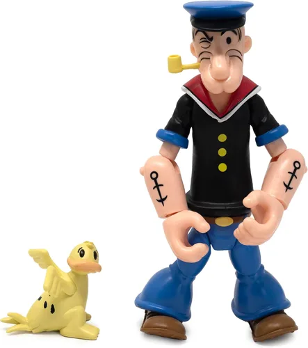 Vista 9 de Boss Fight Studio Bluto Popeye The Sailor Man Classics Wave 1 Figura de acción coleccionable – Figura altamente articulada con accesorios que