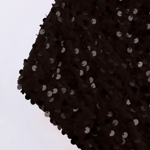 Vista 5 de Vestidos ajustados para mujer, vestido de noche sexy con lentejuelas y abertura de un hombro fruncido