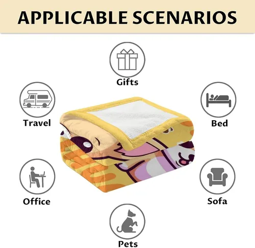 Vista 6 de Chihuahua - Manta de regalo de 30 x 40 pulgadas, bonita manta para niños y adultos, mantas amarillas suaves y peludas para sofá, oficina