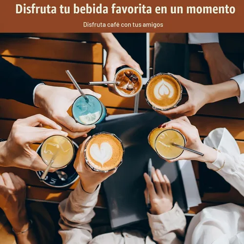 Vista 5 de Houkiper - Cafetera de café expreso, 4 tazas de 6.8 fl oz, cafetera italiana