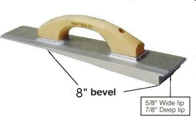 Vista 2 de Flotador de mano de hormigón con bisel de magnesio 8" bisel 16" x 3.25" Kraft Tool