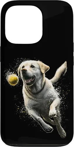 Vista 10 de Yellow Labrador Retriever Chasing a Ball Labrador Retriever Case for iPhone 17