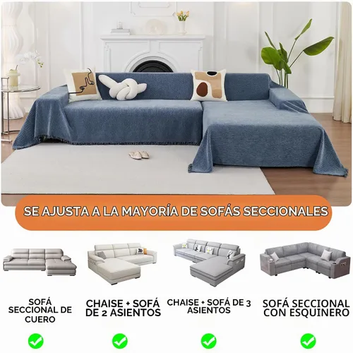 Vista 5 de HAOMAIJIA Fundas para Sofá Seccional en Forma de L de 2 Piezas Lavables Fundas para Sofá en Forma de L para Sofá Seccional Funda de Sofá