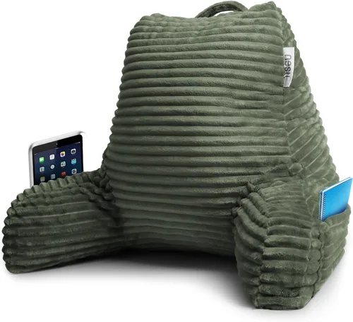 Vista 48 de Nestl Almohada de lectura para niños y adolescentes con espuma viscoelástica triturada, almohadas de respaldo de felpa de corte lujoso para leer