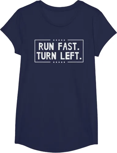 Vista 65 de Run Fast Turn Left - Camiseta para correr de pista y campo