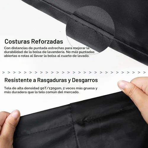 Vista 2 de Polecasa - Bolsa de lavandería pequeña y resistente de 21 x 24 pulgadas, con tela de 3.8 oz/yd², asas y cordón ajustable, fácil de llevar, ideal Rosa