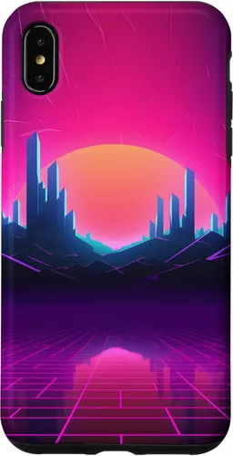 Vista 11 de Synthwave City Retrowave 80s Vaporwave Case for iPhone 17