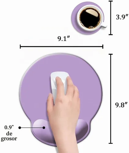 Vista 6 de DOOKE Alfombrilla ergonómica para mouse con soporte de muñeca, bonita almohadilla de muñeca con base de goma antideslizante para computadora 01