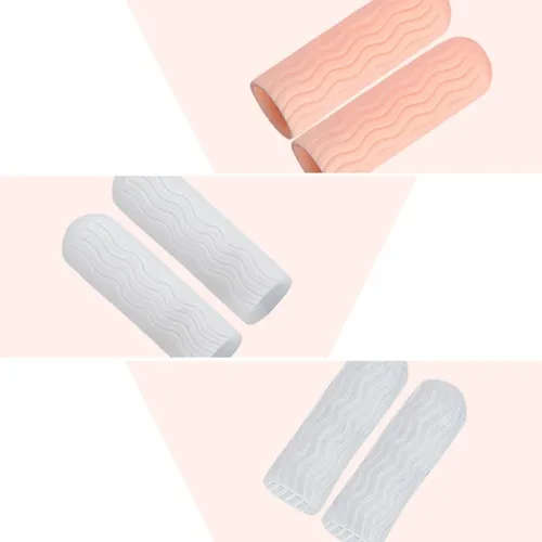 Vista 5 de 3 pares de protectores para cunas de goma para coser en la punta de los dedos, protectores de pegamento caliente, fundas protectoras, guantes