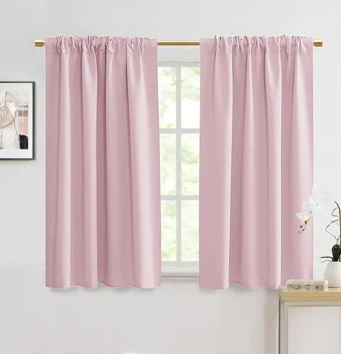Vista 14 de Cortinas opacas de 48 pulgadas de largo, 34 pulgadas de ancho x 48 pulgadas de largo, cortinas opacas cortas con aislamiento térmico para Beige