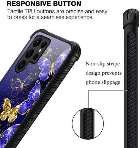 Vista 4 de ZHEGAILIAN Funda para Samsung Galaxy S23 Ultra, protección de grado militar, esquinas a prueba de golpes, funda antiarañazos para Samsung Galaxy S23