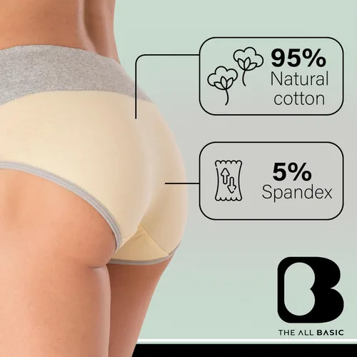 Vista 6 de THE ALL BASIC Panties for Women Pack x5 Lingerie - XS to XXXL Underwear Women High Waisted Underwear Cotton Underwear