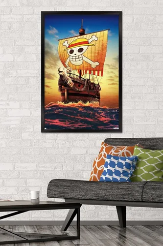 Vista 2 de Trends International Netflix One Piece - Póster de pared de una hoja, 34 pulgadas de largo x 22.4 pulgadas, versión enmarcada en negro Versión