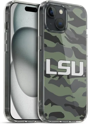 Vista 218 de Head Case Designs Funda de gel suave con licencia oficial de la Universidad Estatal de Louisiana LSU Camou compatible con Apple iPhone 7 Plus/iPhone
