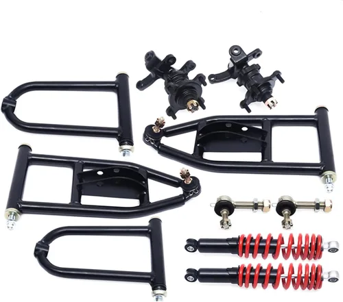 Vista 11 de Kit Completo de Brazo Oscilante con Amortiguador de Suspensión Delantera de 11'', Kit de Husillo de Nudillo de Dirección Superior e Inferior Para