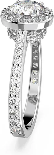 Vista 3 de Swarovski Constella Cocktail Ring Jewelry Collection Princess and Round Pavé Cut Clear Crystals