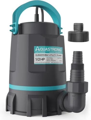 Vista 8 de AQUASTRONG Bomba de sumidero de 1 HP Bomba de agua sumergible de 4500 GPH