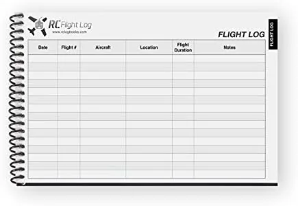 Vista 2 de Libro de registro de vuelo RC – Edición Deluxe – Libro de registro de aviones RC todo en uno con registro de vuelo, registro de mantenimiento