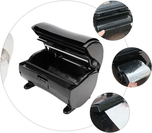Vista 8 de DOITOOL 2 piezas de papel de estaño cortador de peluquería Abs protección del medio ambiente Material Mini, Negro