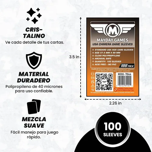 Vista 4 de MayDay USA - Fundas para tarjetas de quimera, 2.3 x 3.504 in, paquete