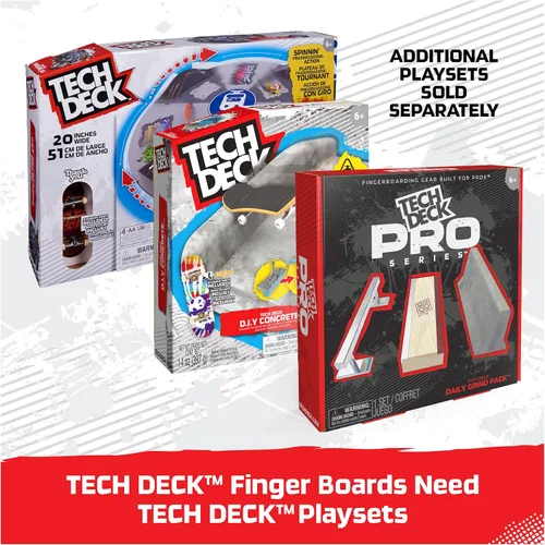 Vista 6 de TECH DECK Fingerboard - Paquete de 10 patinetas coleccionables Ultra DLX de Element, Primitive y Flip, gráficos auténticos de tabla, uso en todos