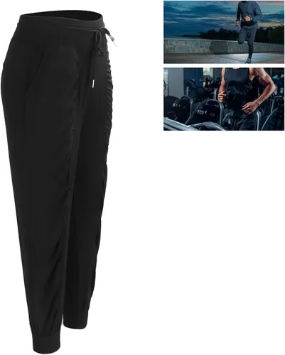 Vista 6 de Betued Pantalones de correr Joggers Pant Com, Pantalones deportivos fortable Transpirable Casual Cordón Mujeres Poliéster Fitness Baggy Trendy