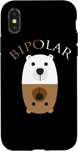 Vista 4 de iPhone 15 Bipolar Bonita funda de regalo de oso polar para trastorno mental