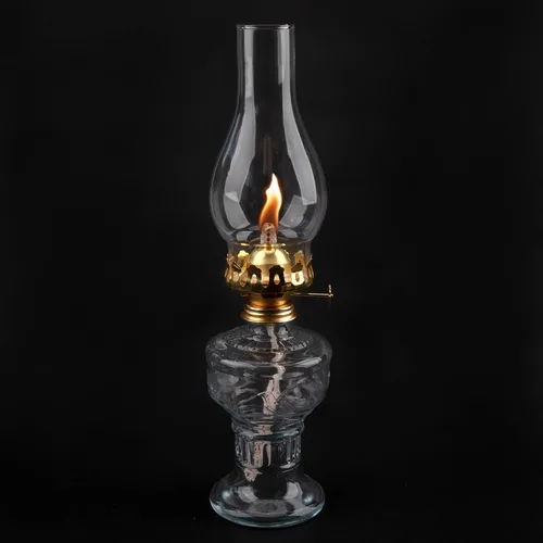 Vista 3 de Chimenea pequeña para lámpara de aceite, pantalla de vidrio transparente de 6.5 pulgadas de largo para reemplazo de lámpara de queroseno de base