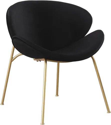 Vista 4 de Juego de 2 sillas auxiliares de terciopelo de peluche, sillas decorativas modernas para sala de estar