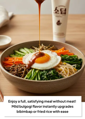 Vista 2 de Salsa Saudeep Bulgogi de comida coreana, dulce y salada, calor suave, 4.23 onzas KSauce Salsa de estilo coreano con sabor umami dulce y salado