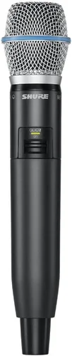 Vista 9 de Shure Transmisor de mano GLXD2+/B58 con cápsula de micrófono vocal BETA 58A - para uso con sistemas de micrófono inalámbrico digital de doble banda