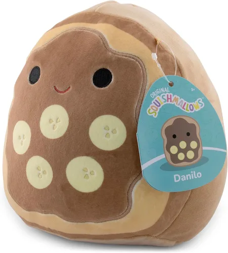 Vista 2 de Squishmallows Breakfast Squad - Muñeca de peluche de 8 pulgadas Nuevo 2023 - Danilo The Chocolate Banana Toast