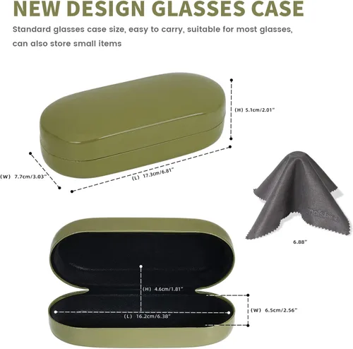 Vista 2 de molshine Funda rígida para lentes de sol, funda clásica grande para mujeres y hombres, lentes de sol