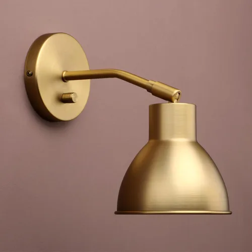 Vista 8 de Yosoan - Aplique de pared de lectura de 1 luz negro con interruptor de encendido y apagado Latón vintage industrial con ángulo de 340 grados