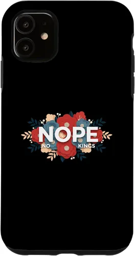 Vista 8 de Nope, No Kings Floral Statement Art Print for Makers Case for iPhone 11 Pro Max