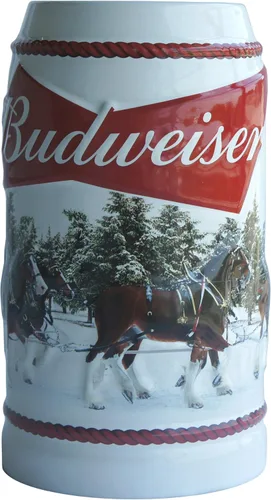 Vista 2 de Budweiser Humpen, jarra para cerveza Holiday Stein, 31oz, 2016