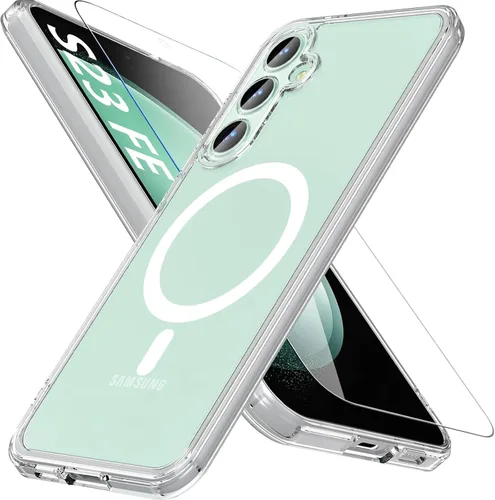 Vista 50 de OWKEY Funda magnética para Samsung Galaxy S23 de 6.1 pulgadas, para Magsafe con protector de pantalla, protección de grado militar, a prueba