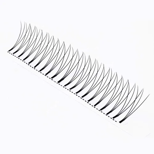Vista 90 de QUEWEL Extensiones de Pestañas Prehechas en Ventilador, Extensiones de Pestañas Prehechas 3D de 0.07mm de Grosor, Rizado C, 8mm de Volumen