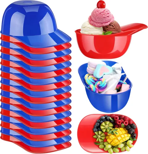 Vista 9 de Baderke Cuencos para gorra de béisbol de postre de helado, tazón de 8 onzas, mini tazones para casco, vasos de plástico para suministros de fiesta