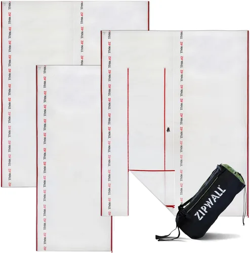 Vista 7 de ZipWall Panel ZipFast de 2.5 pies (paquete de 4)