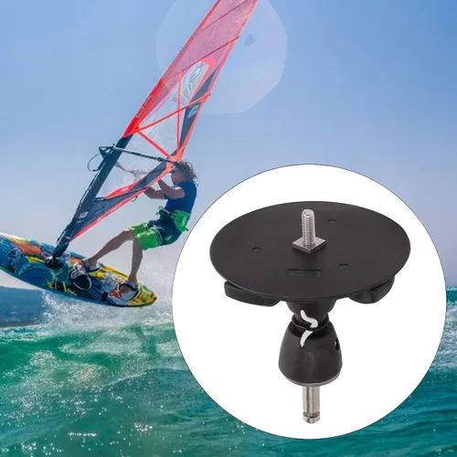 Vista 4 de Pata de mástil para windsurf, 360°, universal, resistente, portátil, negro, para surfear con base de mástil para exteriores