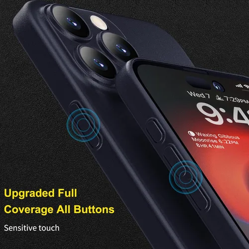 Vista 3 de memumi Funda delgada para iPhone 15 Pro Max de 0.012 in, cubierta para lente de cámara, protección completa, acabado mate, compatible con iPhone 15