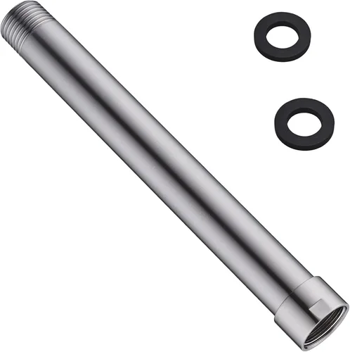 Vista 6 de Brazo extensor de ducha, brazo de extensión de 4 pulgadas para cabezal de ducha de lluvia superior, dorado cepillado